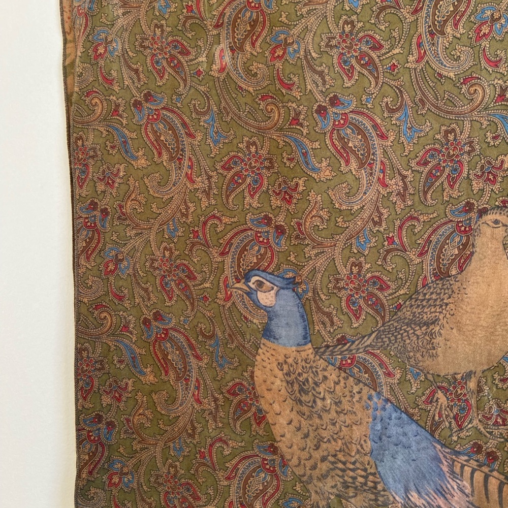 Mulberry Paisley Silk Scarf - Picture 9 of 11